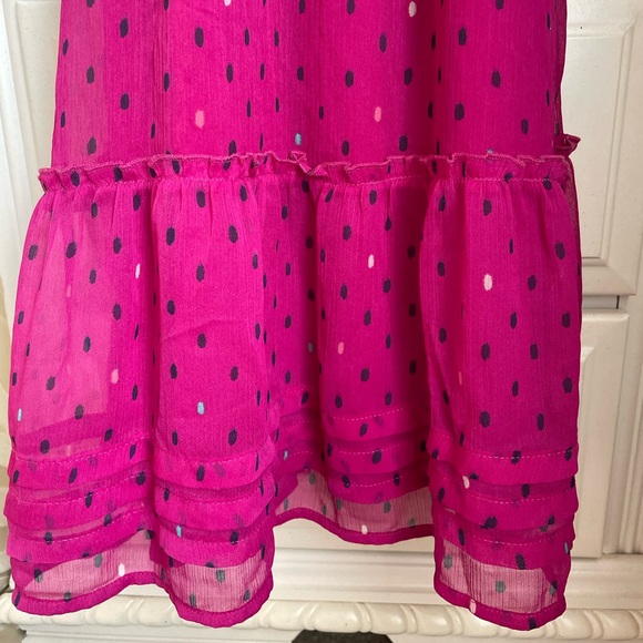 SO Fuchsia Sleeveless Dress with Dots - Picture 2 of 7